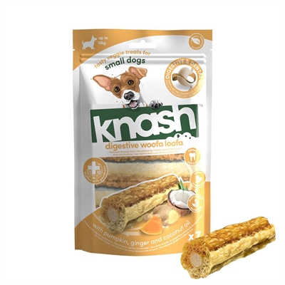 Knash Woofa Loofa Dentalstick med Pumpa & Ingefära för Små Hundar 7 st